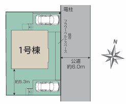 【仲介手数料無料】所沢市下富　全1棟　所沢市の新築住宅なら西武ハウジングの区画図