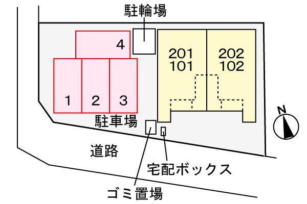 サン レジデンス　　刈谷市近郊の賃貸はクラスホーム刈谷店の駐車場