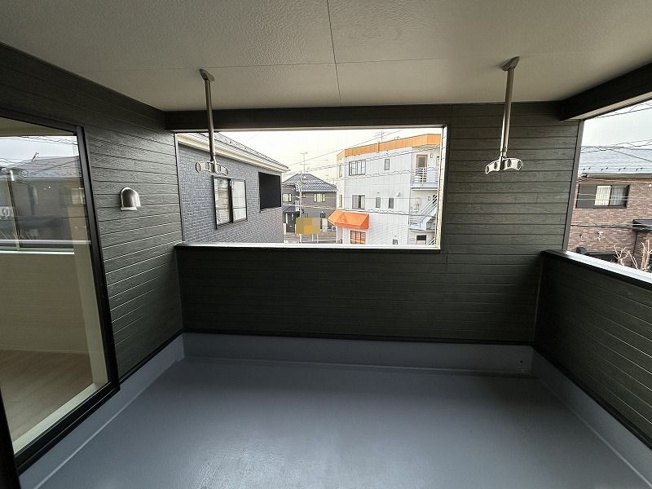 【バルコニー】 | 各務原市那加土山町２丁目 | 雨の日も安心。インナーバルコニー。