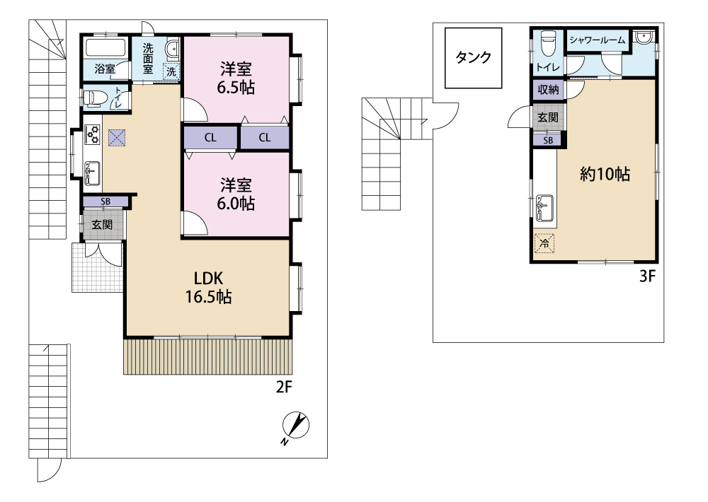 恩納村名嘉真テラスハウスの間取り