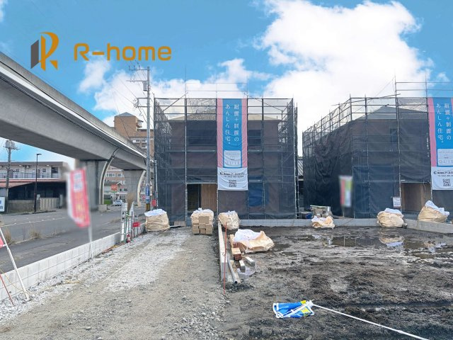 土浦市生田町第4　新築戸建て　1号棟の外観|2026年3月完成予定！近隣の同仕様完成物件をご見学いただけます♪