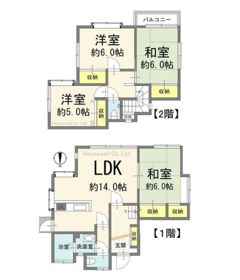 【中古】川越市小堤中古住宅の間取り