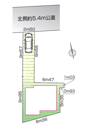中野区本町2丁目　屋上ルーバル付こだわりプラン　限定1棟の区画図