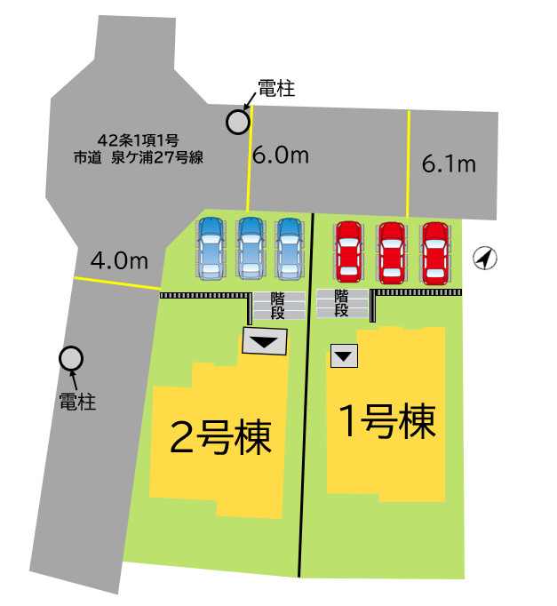 八幡西区泉ヶ浦2丁目4期の区画図