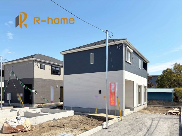 土浦市生田町第4　新築戸建て　7号棟の外観|まもなく完成！実際の室内をご見学いただけます♪