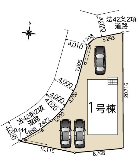 熊谷市原島第１　の区画図|現地区画図