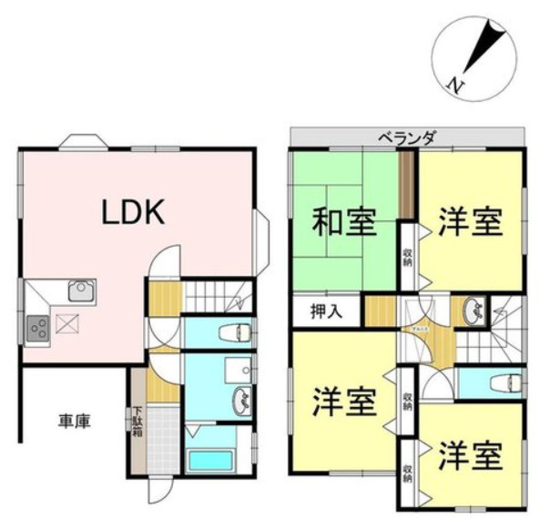 青梅市新町４丁目　中古戸建の間取り