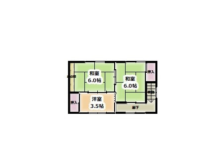 米沢市下花沢３丁目　二階建て中古住宅の間取り|２階