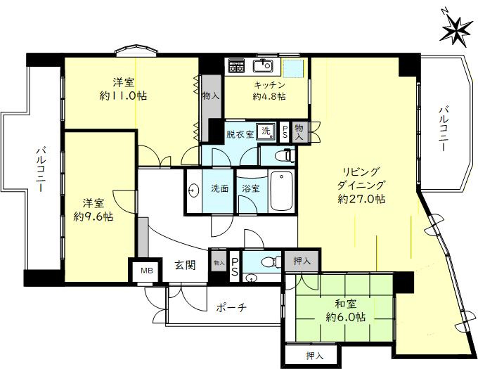 アーバンヴィレッジ垂水高丸の間取り