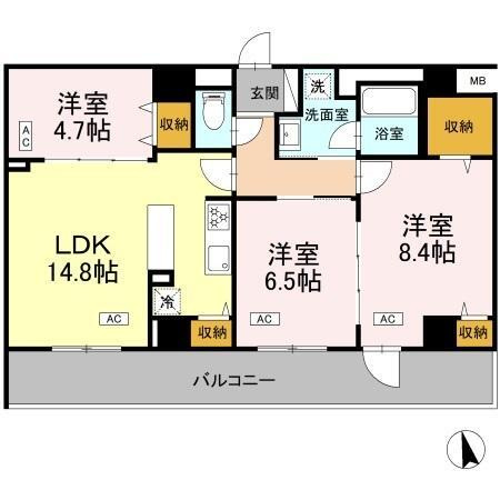 【間取り】 | カスタリア西船橋Ⅱ