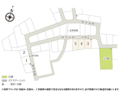 【区画図】 | 県道47号近くの利便性の高い場所に誕生！周辺も50区画以上の分譲地となっており、落ち着いた住環境となっております。