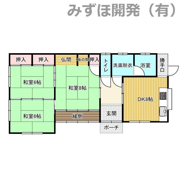 酒田市字荒町71の間取り|使い勝手の良い平屋の間取りです。
