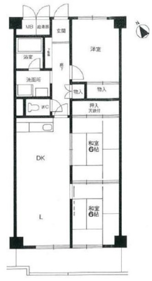【間取り】 | ライオンズマンション舞子　収益（リースバック）