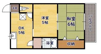 【間取り】 | コーポ平方湖岸
