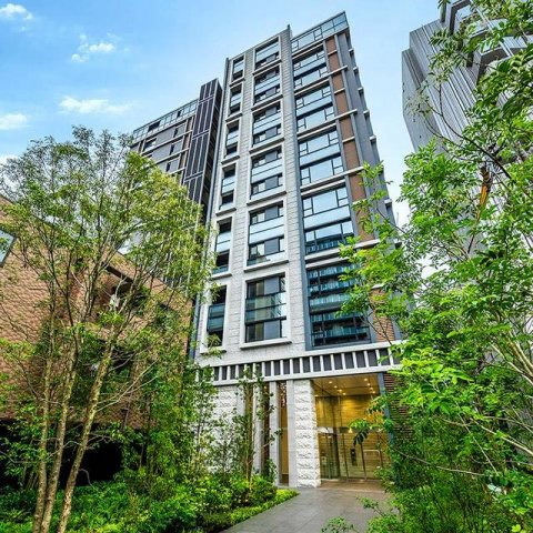 パークスフィア牛込神楽坂の外観|外観は落ち着いています