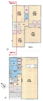 【間取り】 | 【仲介手数料無料！！】府中市日新町１丁目　新築戸建て（全1棟）1号棟　6190万円