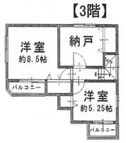 【間取り】 | さいたま市見沼区深作２丁目　中古戸建て | ３階