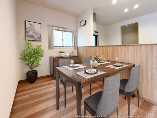 【ダイニング】 | 【ダイニング　CG家具設置イメージ】
※画像内に含まれる家具家電はCGで作成されたイメージです。実際の物件には付帯しません。