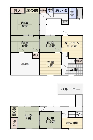海南市船尾・中古戸建・54563の間取り