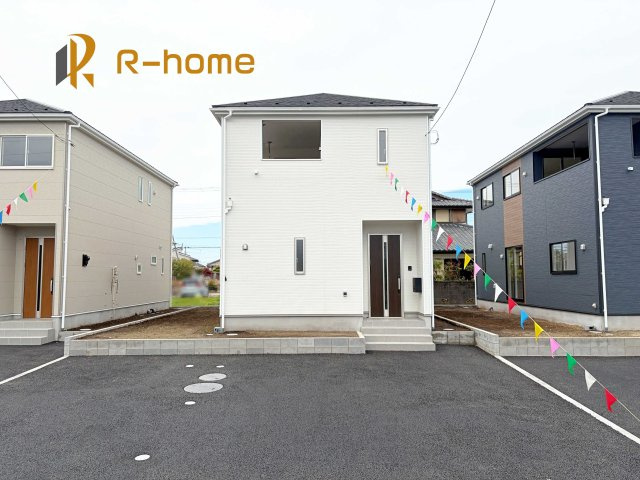 ひたちなか市平磯遠原町第2　新築戸建て　2号棟の外観|建物完成いたしました！ご予約で『平日』や『夕方』などでもご見学可能です！