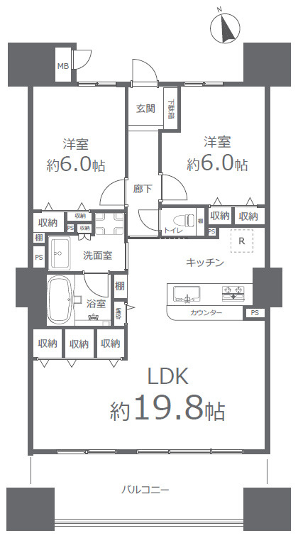 アルファタワー桜町の間取り