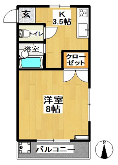 【間取り】 | ハイツ華山