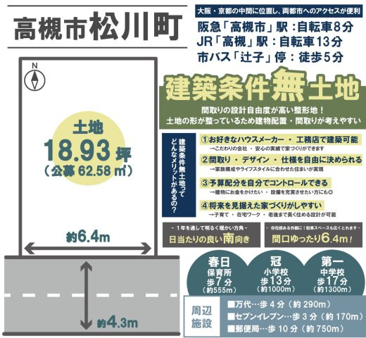 松川町　建築条件無土地の区画図