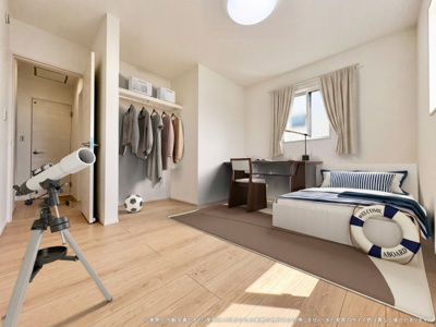【洋室】 | 【洋室　CG家具設置イメージ】
※画像内に含まれる家具家電はCGで作成されたイメージです。実際の物件には付帯しません。