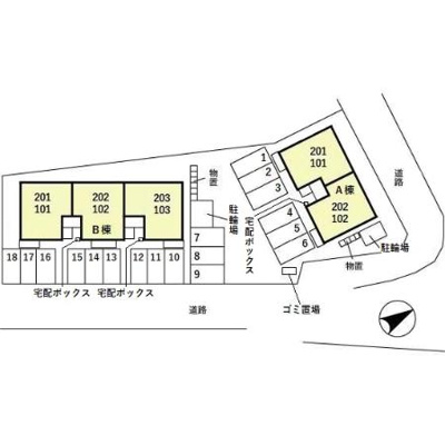 【区画図】 | ブライダルハイツ戸出　Ａ