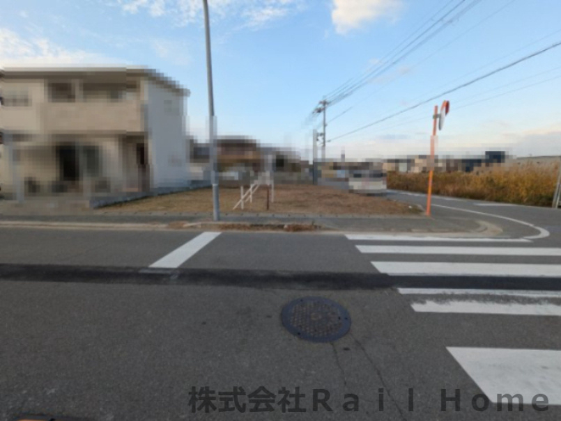 姫路市網干区浜田　売り土地の前面道路含む現地写真