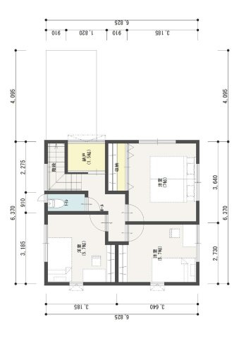 中央区長潟1丁目B棟　新築戸建の間取り|2階間取図