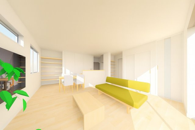 中央区長潟1丁目B棟　新築戸建の完成予想図