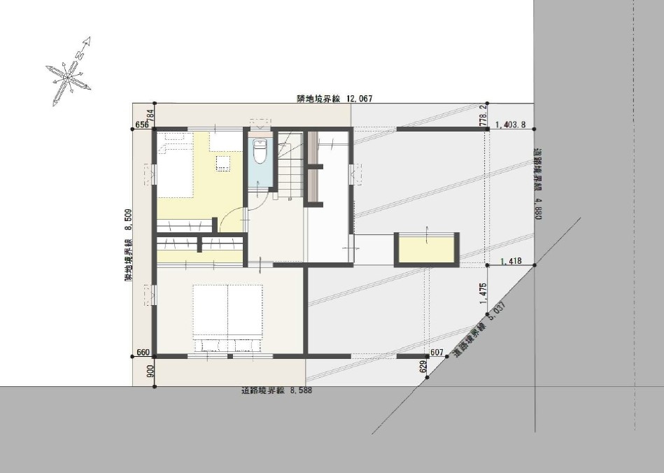 中央区長潟1丁目B棟　新築戸建の土地図