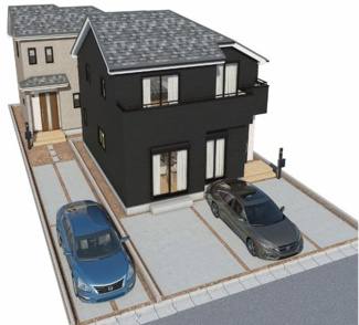 【外観】 | 【仲介手数料無料！！】日野市落川　新築戸建て（全2棟）A号棟　5090万円 | 令和７年12月18日撮影　建築中