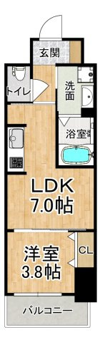 ブランシエスタ明石の間取り|※間取りが現況と異なる場合は現況を優先します※