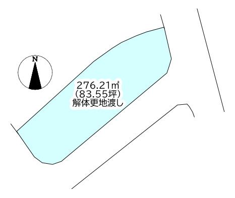 西連寺町1丁目　売土地の区画図