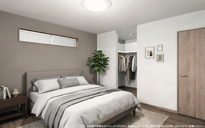 【完成予想図】 | 【主寝室　イメージパース】
※画像は設計図面を基に作成したイメージです。