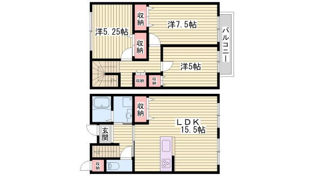 メゾンヴィサージュの間取り