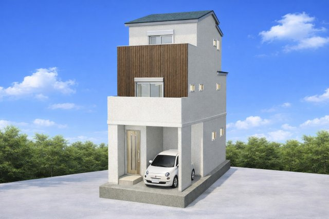 南庄所町Bプラン　建築条件付土地の外観パース|【外観/イメージパース】