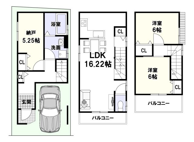 南庄所町Bプラン　建築条件付土地の参考プラン|新築参考プラン：建物1699万円、建物面積91.24m2
