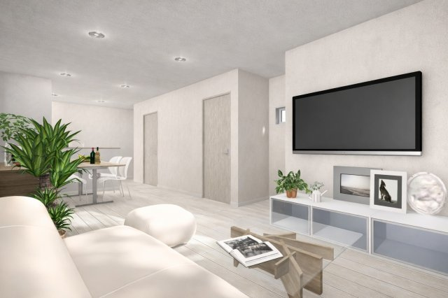 南庄所町Bプラン　建築条件付土地の完成予想図|【LDK16.22帖/イメージパース】