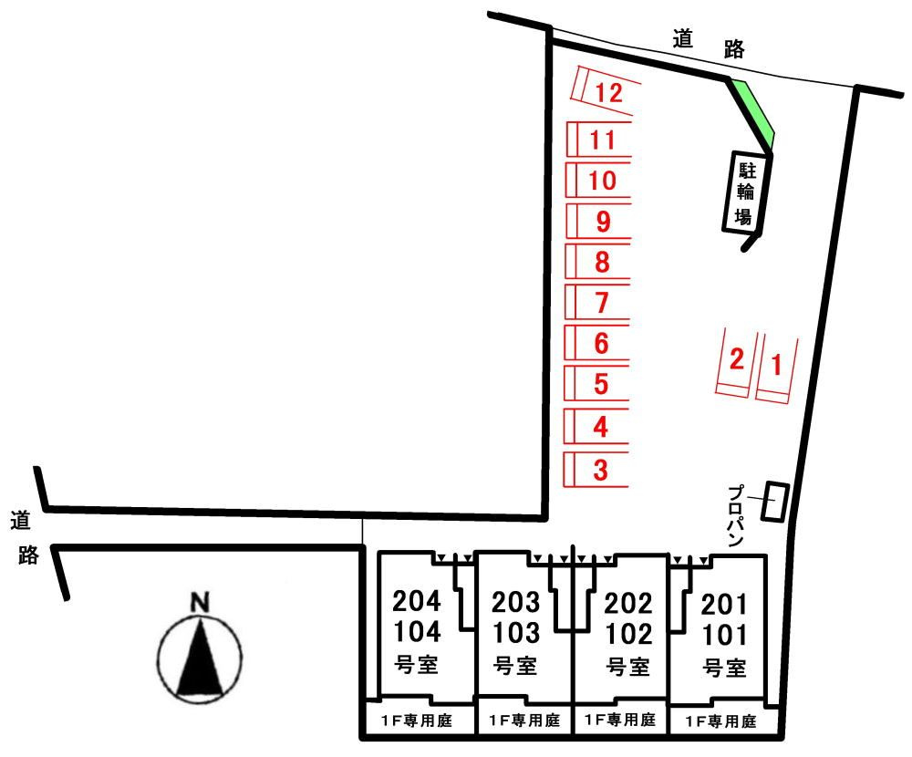 ローレンスハイツの駐車場|駐車場
