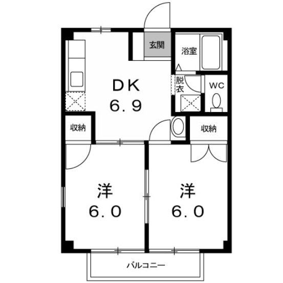 【間取り】 | 美恵乃ハイム