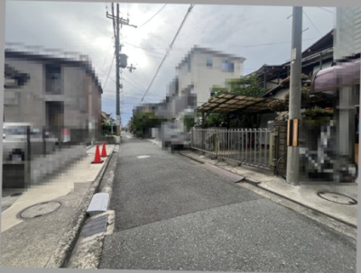 【前面道路含む現地写真】 | 堺市北区北長尾町三丁土地 | 車の交通量が少ないエリアになりますので、静かな住環境でお過ごしいただけます。