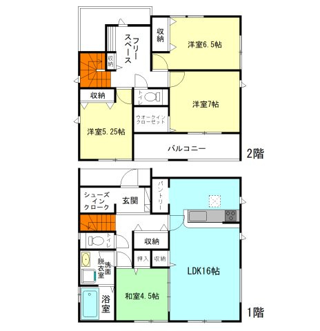 【間取り】 | グラファーレ高崎市下之城町5期ー③ | キッチンには便利なパントリー収納付き！
カウンター付きフリースペース完備！