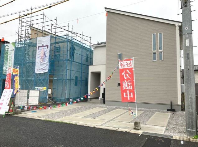 【外観】 | グラファーレ高崎市下之城町5期ー① | 長期優良住宅認定・ＺＥＨ水準住宅！
区画整理地内のきれいな街並み！
嬉しい都市ガス×本下水エリア！