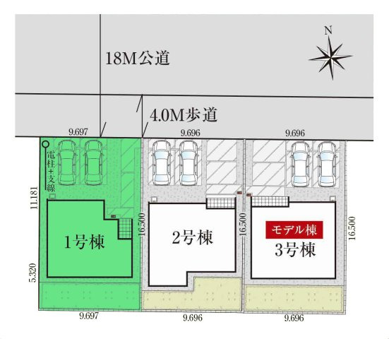 【区画図】 | グラファーレ高崎市下之城町5期ー① | 佐野小学校まで徒歩11分！
倉賀野駅まで2Km！