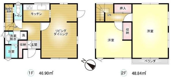 前橋市下大島町中古一戸建ての間取り