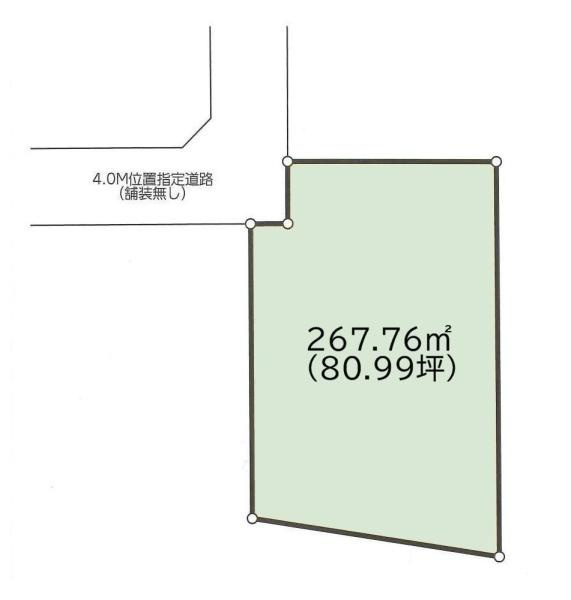 大和市上和田の売地の土地図