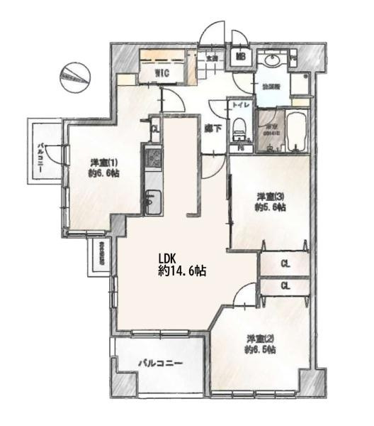 ルシオン大通り公園の間取り